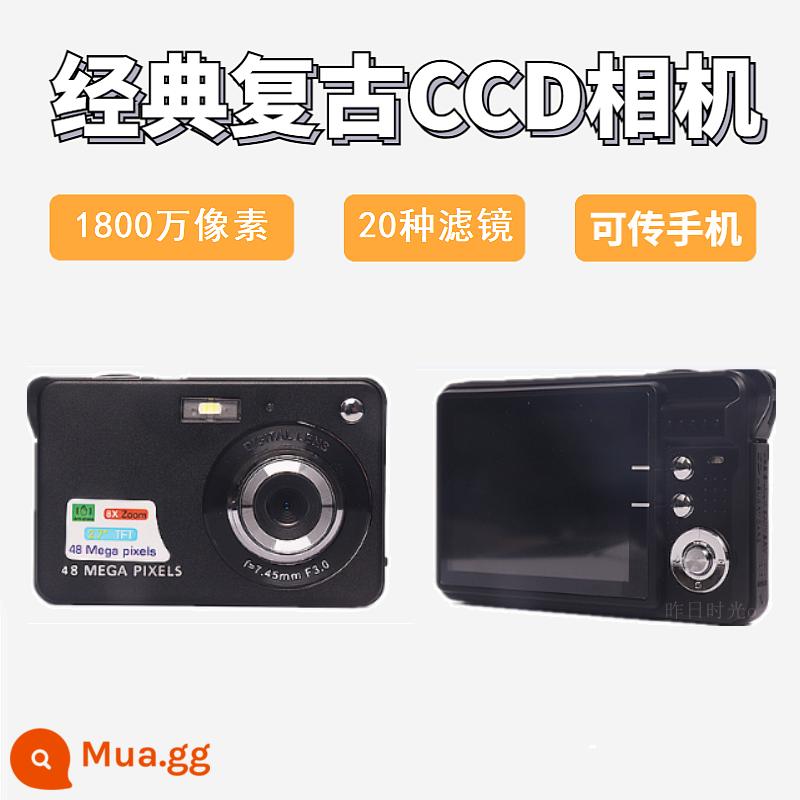 Máy ảnh kỹ thuật số mới dành cho nữ máy ảnh CCD cấp đầu vào khuôn viên trường selfie Volg retro máy thẻ máy ảnh nhỏ - Model 01 - đen / 1800W pixel (20 bộ lọc)