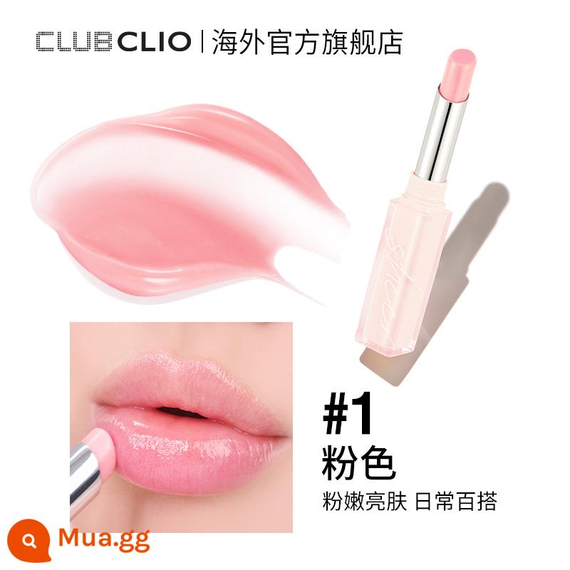 Clio Kelaiou dịu dàng ánh ngọc trai son dưỡng môi trang điểm tự nhiên tinh dầu dưỡng ẩm son môi dưỡng ẩm trong suốt - #1hồng