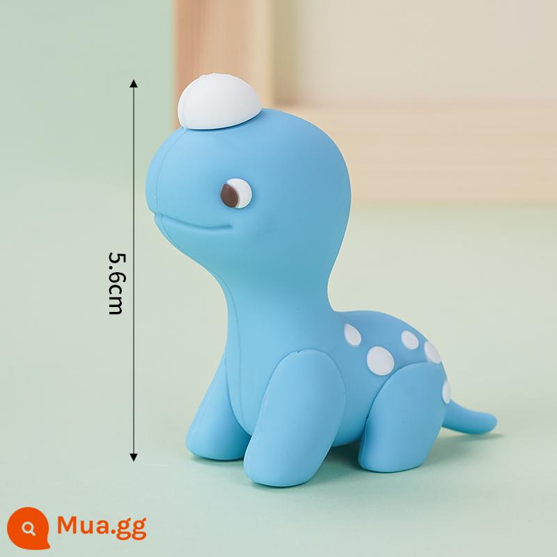 Trang trí bánh khủng long plug-in plug-in Tyrannosaurus rex nam sinh nhật bé một tuổi trẻ em Khủng long nhỏ kỷ Jura - Pachycephaloosaurus màu xanh ba chiều keo mềm