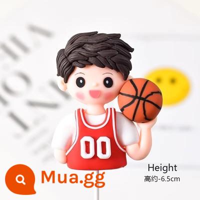 Slam Dunk Cậu Bé Bóng Rổ Trang Trí Bánh Sinh Nhật Rukawa Phong Vật Trang Trí Làm Bánh Giày Bé Trai Rổ Cắm - Cao su mềm bé trai chơi bóng rổ 5 miếng