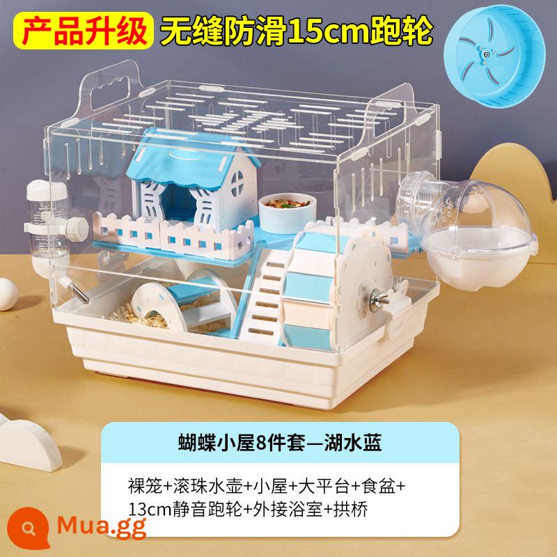 Lồng Hamster lồng gấu vàng đặc biệt biệt thự lớn giá rẻ hộp nhân giống acrylic 2 lớp cung cấp trọn bộ - [Ưu Đãi Đặc Biệt Mới] Bộ 8 Bộ Nhà Bướm Lồng Hamster Xanh Hồ