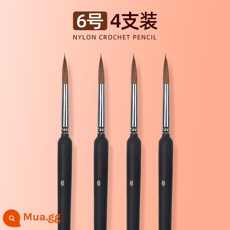 Wolf hook line pen bộ cọ siêu mịn vẽ bột màu acrylic Tranh Trung Quốc sơn dầu bột màu vẽ bề mặt màu nước cọ cọ mềm đầu nét vẽ sinh viên nghệ thuật đặc biệt sinh viên rất tốt sử dụng các nét để phác thảo tác phẩm cọ đẹp - Gói số 6/4