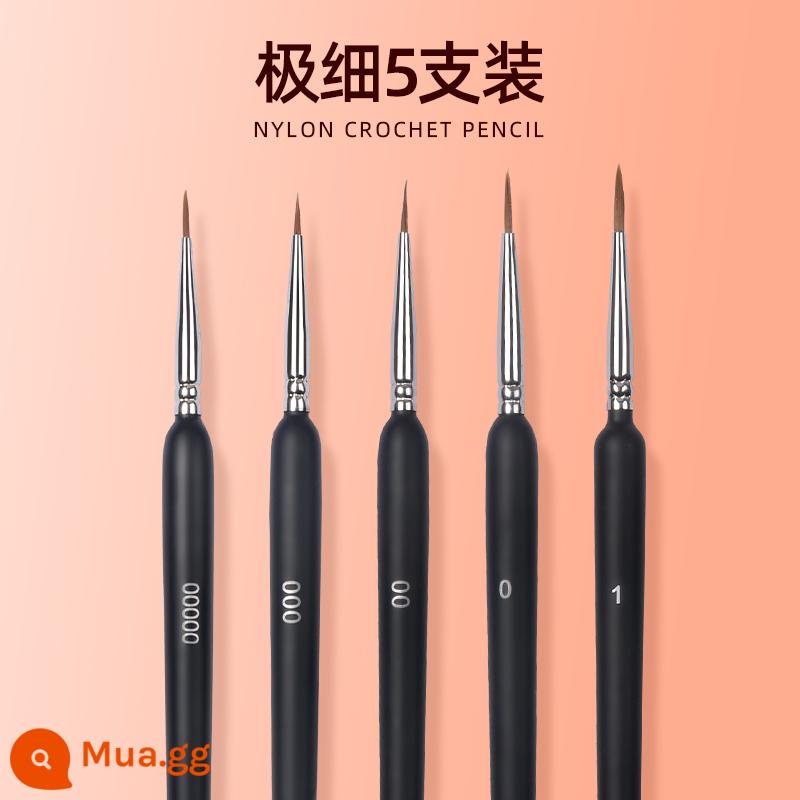 Wolf hook line pen bộ cọ siêu mịn vẽ bột màu acrylic Tranh Trung Quốc sơn dầu bột màu vẽ bề mặt màu nước cọ cọ mềm đầu nét vẽ sinh viên nghệ thuật đặc biệt sinh viên rất tốt sử dụng các nét để phác thảo tác phẩm cọ đẹp - Rất tốt/gói 5 cái