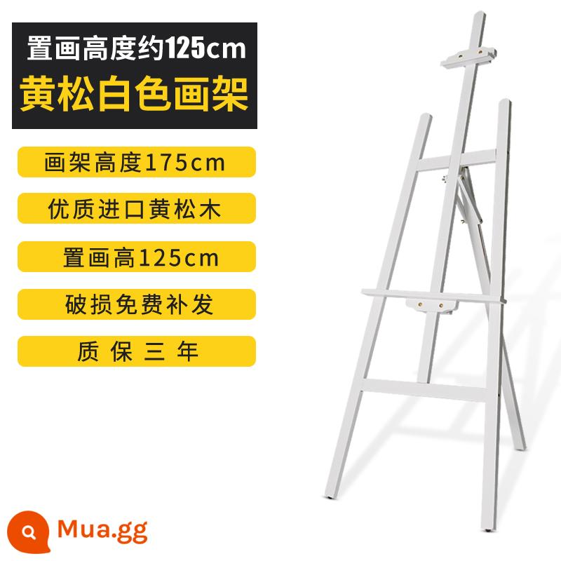 Gỗ nguyên khối Khung bảng KT khung quảng cáo khung áp phích khung tranh thiệp chào mừng đám cưới có thể điều chỉnh theo chiều dọc Giá đỡ màn hình POP hình tam giác treo khung ảnh khung hiển thị bảng kt sàn khung ảnh cưới khung hiển thị bằng gỗ - Giá vẽ trắng 1,75m