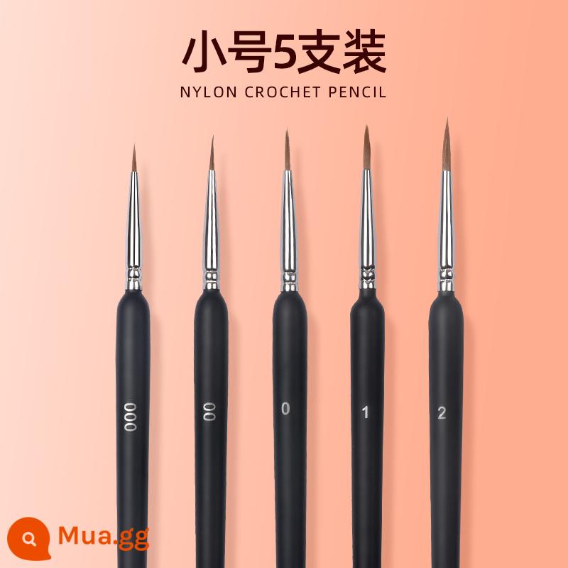 Wolf hook line pen bộ cọ siêu mịn vẽ bột màu acrylic Tranh Trung Quốc sơn dầu bột màu vẽ bề mặt màu nước cọ cọ mềm đầu nét vẽ sinh viên nghệ thuật đặc biệt sinh viên rất tốt sử dụng các nét để phác thảo tác phẩm cọ đẹp - Kích thước nhỏ/gói 5