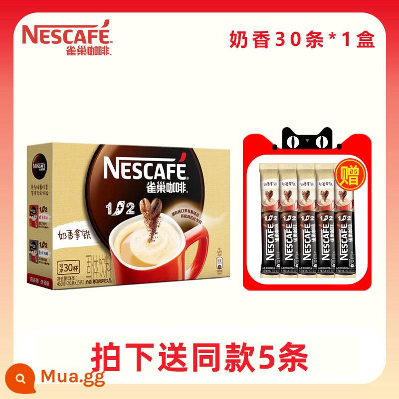 Bột cà phê hòa tan latte hương vị sữa cổ điển của Nestle ngọt ngào 3 trong 1 không đường hàng đầu chính thức của cửa hàng hàng đầu - Hương sữa 30 miếng/hộp❤ Tặng 5 miếng cùng kiểu