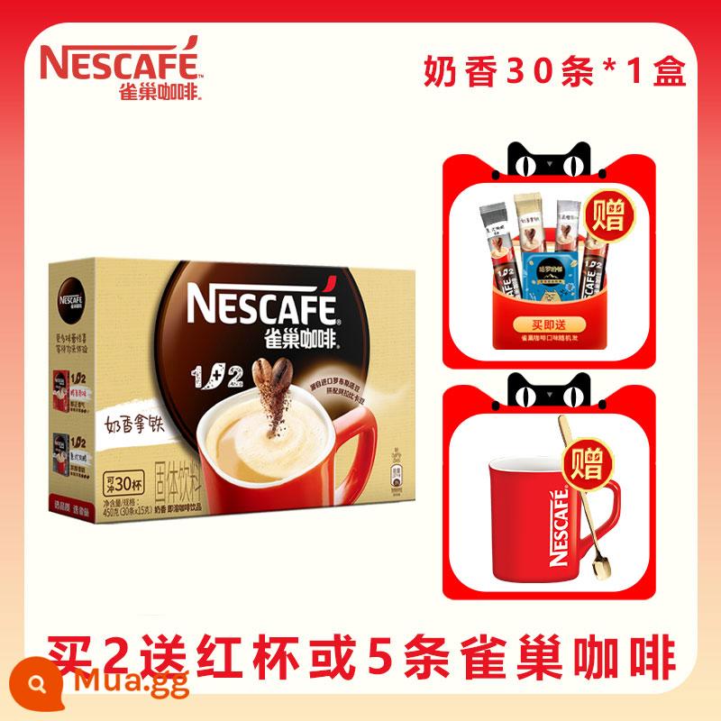 Bột cà phê hòa tan latte hương vị sữa cổ điển của Nestle ngọt ngào 3 trong 1 không đường hàng đầu chính thức của cửa hàng hàng đầu - Hương sữa 30 miếng/hộp❤ Lấy 2 cái hoặc cốc và thìa giống nhau