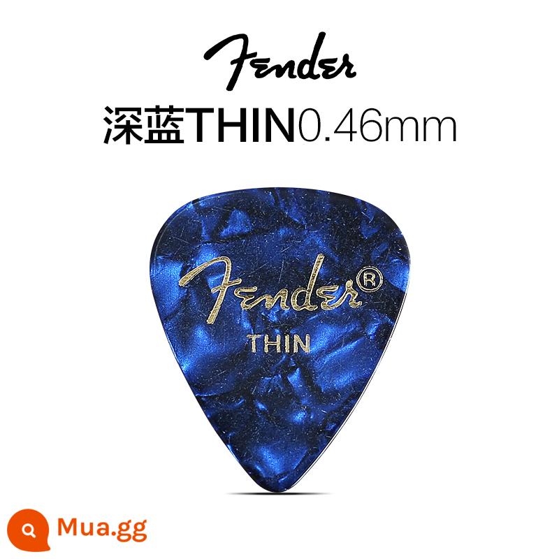 Fender Fender điện gỗ guitar bass mái chèo ballad fingerstyle phụ kiện quả bom tốc độ chống trượt celluloid gảy đàn mùa xuân mảnh - Màu xanh đậm THIN 0.46MM