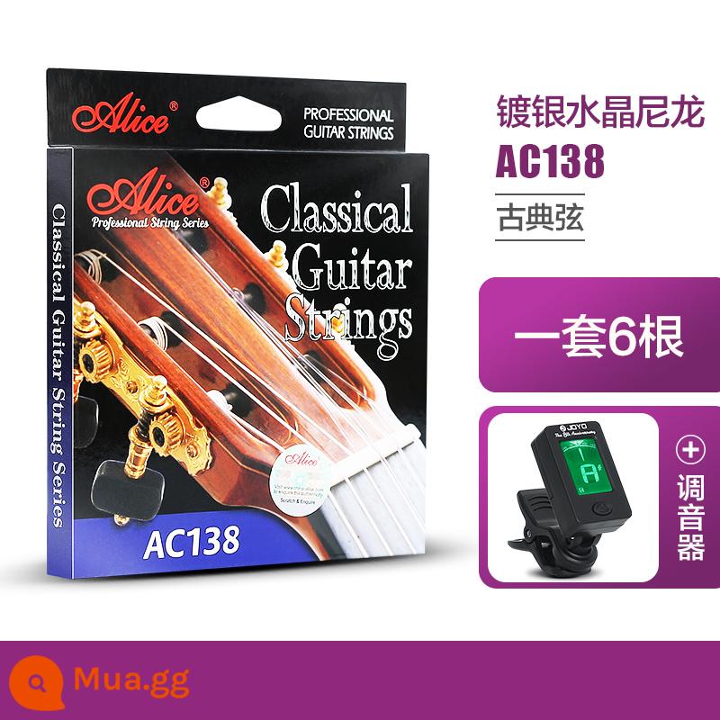 Chính Hãng Alice AJ500 Dây Đàn Guitar Cổ Điển Bạc Dây Nylon Bộ 6 Phụ Kiện Đàn Guitar Cổ Điển - Bộ điều chỉnh AC138-H+