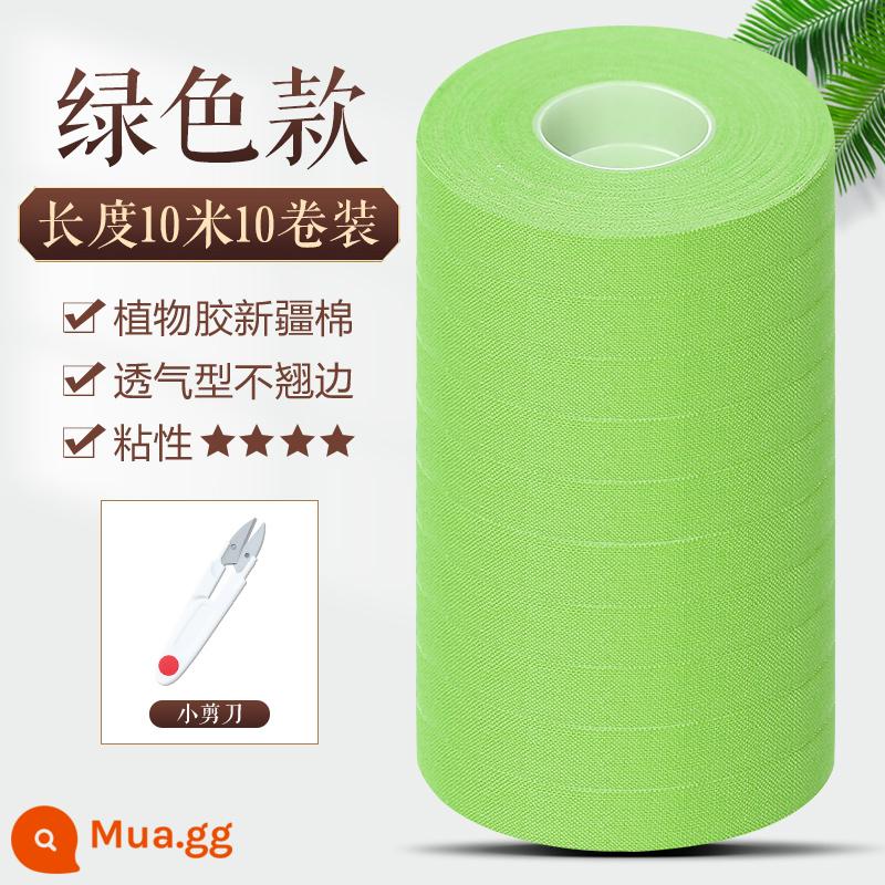 Guzheng Băng hiệu suất chuyên nghiệp Trẻ em Băng Màu móng tay, Tay không được dùng bằng tay -Test Pipa Test Special - [10 mét 10 cuộn] xanh + kéo