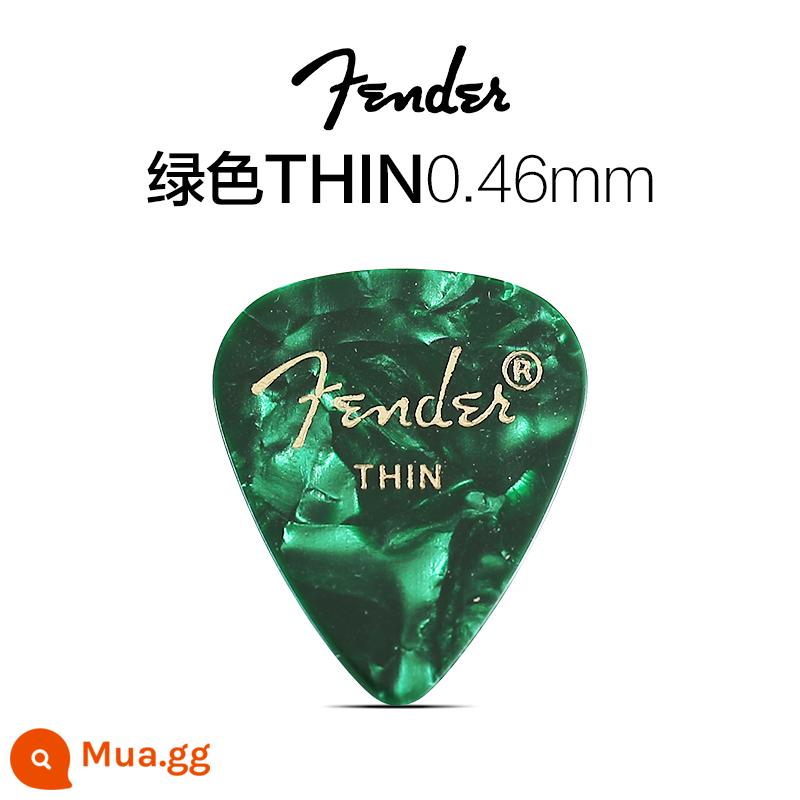 Fender Fender điện gỗ guitar bass mái chèo ballad fingerstyle phụ kiện quả bom tốc độ chống trượt celluloid gảy đàn mùa xuân mảnh - Xanh MỎNG 0.46MM