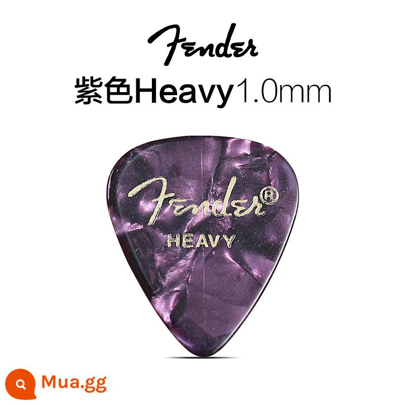 Fender Fender điện gỗ guitar bass mái chèo ballad fingerstyle phụ kiện quả bom tốc độ chống trượt celluloid gảy đàn mùa xuân mảnh - Tím NẶNG 1.0MM