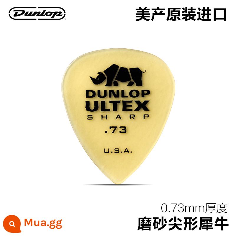 Dunlop Đàn Guitar Điện Dunlop Miếng gảy Tốc Độ Chơi Chà Chống Trơn Trượt Dân Gian Đàn Guitar Gỗ Sắc Nét Tê Giác Quét Dây Lò Xo - Tê giác sừng nhọn 0,73mm