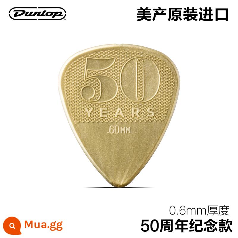 Dunlop Đàn guitar gỗ điện Dunlop chọn ballad quả bom tốc độ chống trơn trượt chịu mài mòn gảy đàn lò xo mảnh nylon điểm nổi Chọn - Kỷ niệm 50 năm nylon 0,6mm