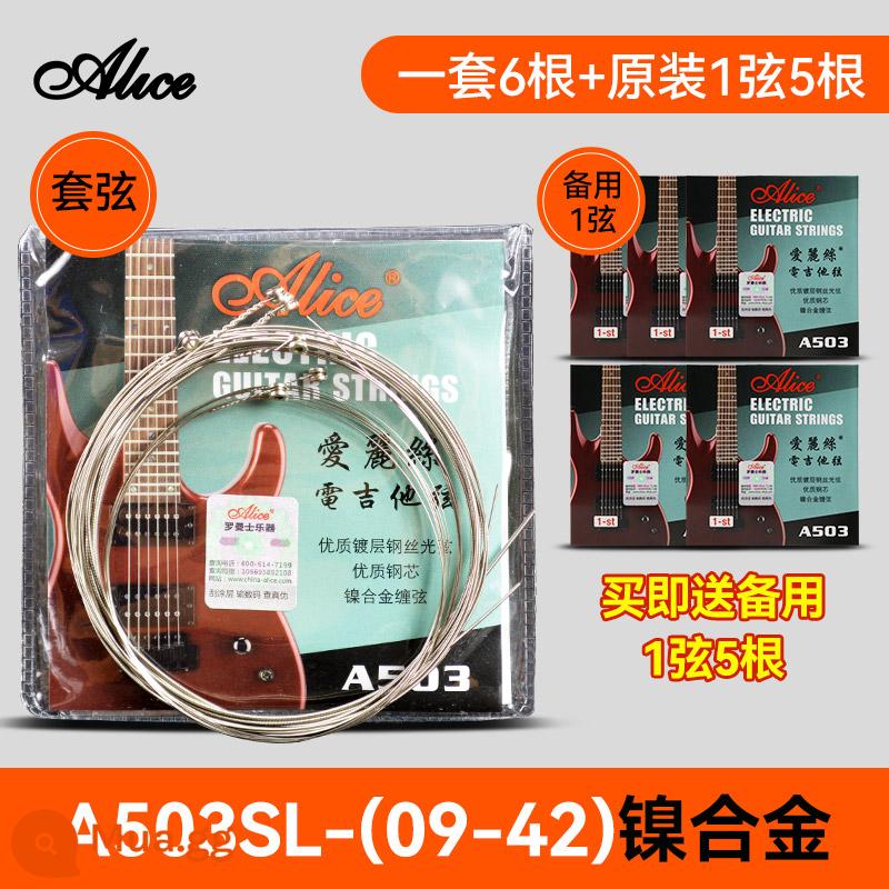 Xác Thực Dây Đàn Guitar Điện Alice A503 Đàn Guitar Điện 1 Dây 10 Dây 1 Dây Bộ 6 One Hyun Bộ - A503SL+5 1 dây