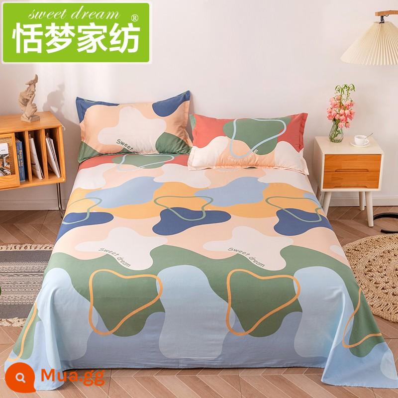 100% cotton ga trải giường đơn mảnh cotton nguyên chất ký túc xá sinh viên nam giường đôi dày 1,5 m chăn - giai điệu giấc mơ