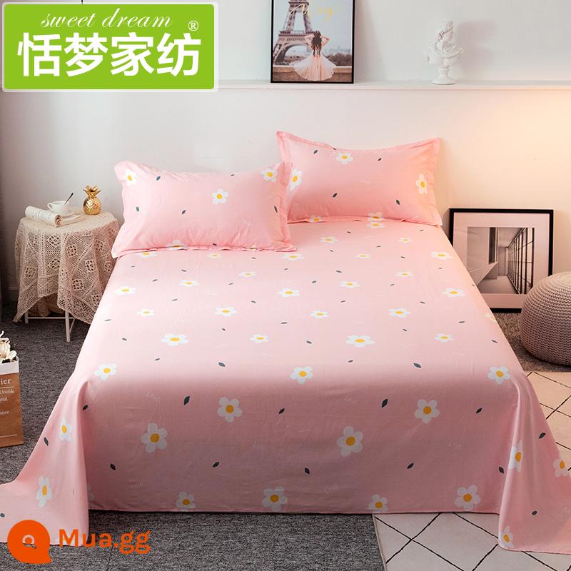 100% cotton ga trải giường đơn mảnh cotton nguyên chất ký túc xá sinh viên nam giường đôi dày 1,5 m chăn - bột ngọt ngào