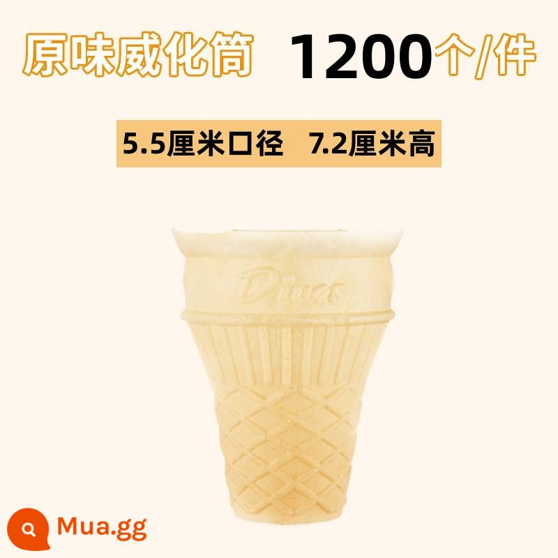 500 Kem Ống trứng phẳng -Bottomed, Ice Ice, Ice Tincture Meter Powder, Ice Cream Egg Curd - 1200 ống wafer đáy phẳng - không cần nạp giấy