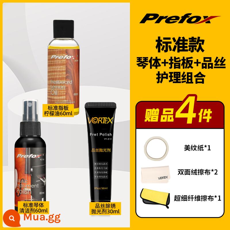 Prefox đàn guitar chăm sóc và bảo trì bộ dây bảo vệ dầu tẩy rỉ sét bút vệ sinh tẩy rỉ chanh guitar dầu phụ kiện - Thân máy tiêu chuẩn + phím đàn + sự kết hợp chăm sóc phím đàn