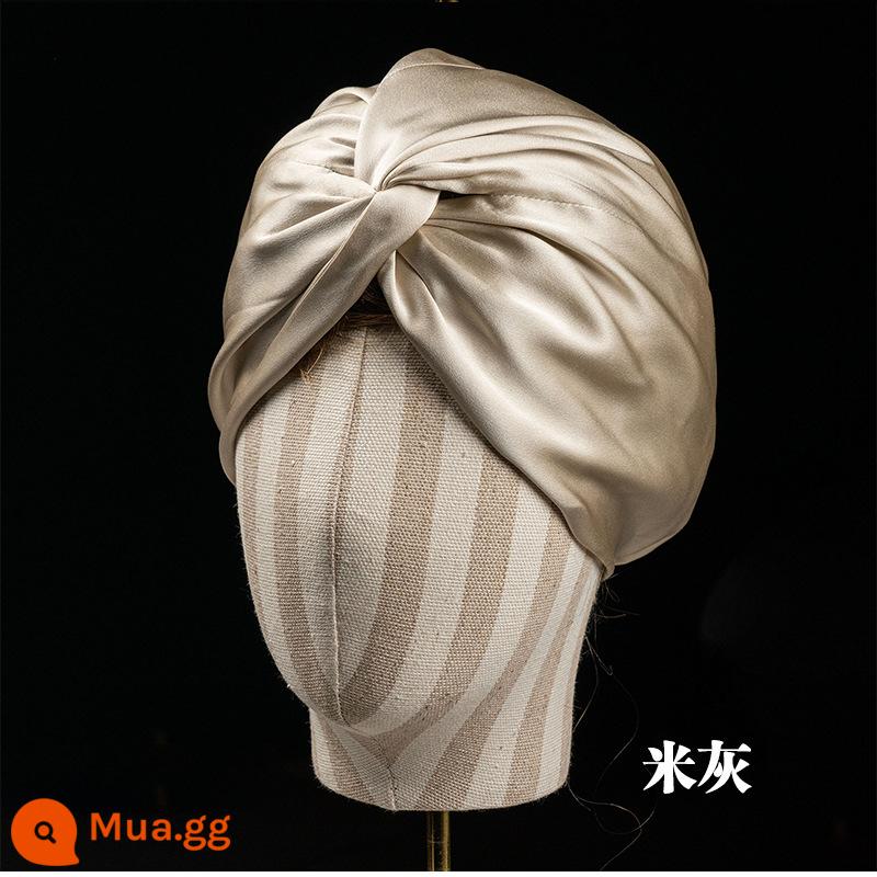 S -type Double -layer Silk Sleep - Màu be (hai lớp cùng màu)