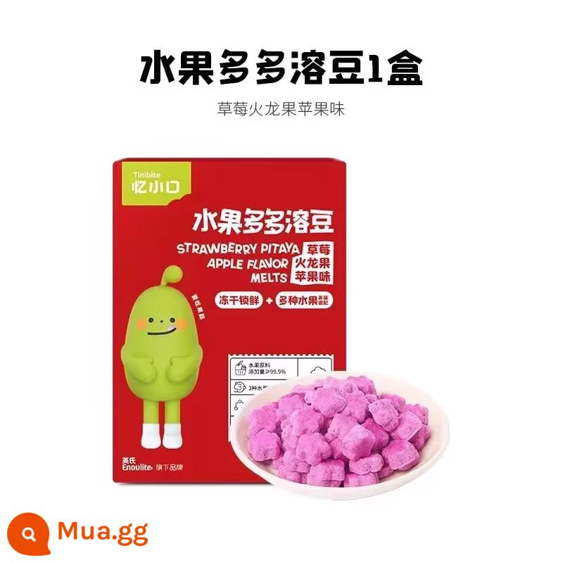 Đồ ăn nhẹ đậu hòa tan Yingshi trái cây hương vị sữa chua nguyên bản đồ ăn nhẹ dành cho trẻ em cửa hàng chính thức hàng đầu chính hãng - (Hương dâu, thanh long, táo) Quả dưa hấu