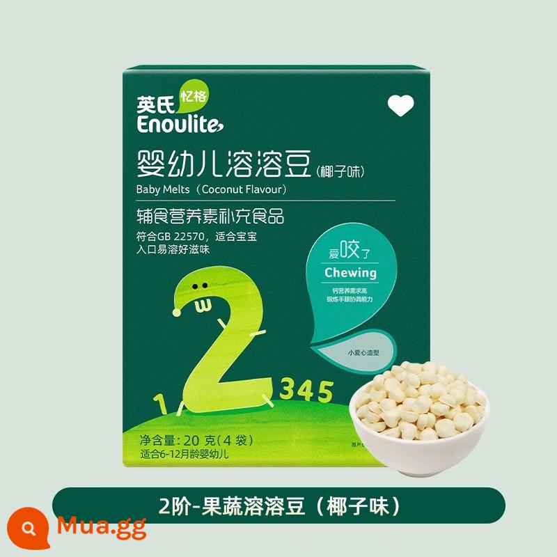 Đồ ăn nhẹ đậu hòa tan Yingshi trái cây hương vị sữa chua nguyên bản đồ ăn nhẹ dành cho trẻ em cửa hàng chính thức hàng đầu chính hãng - Đậu hòa tan trong rau và trái cây cấp 2 (hương dừa)