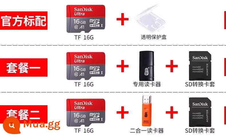 Thẻ nhớ SanDisk16g thẻ nhớ sd tốc độ cao giám sát thẻ nhớ điện thoại di động đa năng lái xe đầu ghi thẻ nhớ thẻ tf - Thích ứng giám sát 16G/đọc 98 MB/đầu ghi