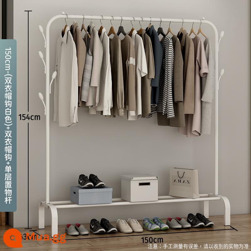 Đơn giản HAT RACK ĐẦU TƯƠI ĐỘ - Giá treo móc đôi rộng 150 màu trắng