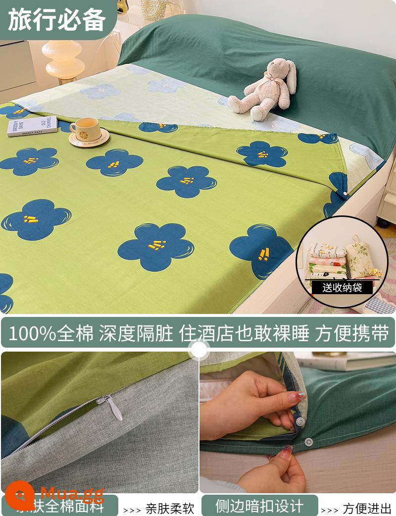 Cotton bẩn túi ngủ khách sạn xách tay du lịch tàu ngủ hiện vật ga trải giường cotton vỏ chăn chuyến đi công tác khách sạn - Luyi (túi ngủ)-gửi cùng túi đựng