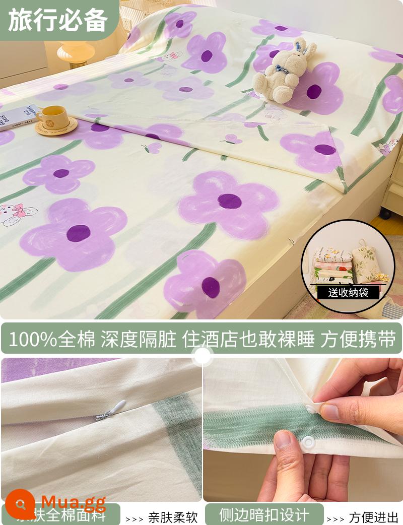 Cotton bẩn túi ngủ khách sạn xách tay du lịch tàu ngủ hiện vật ga trải giường cotton vỏ chăn chuyến đi công tác khách sạn - Ziyu Rabbit (Túi ngủ) - Túi đựng đồ cùng kiểu dáng miễn phí