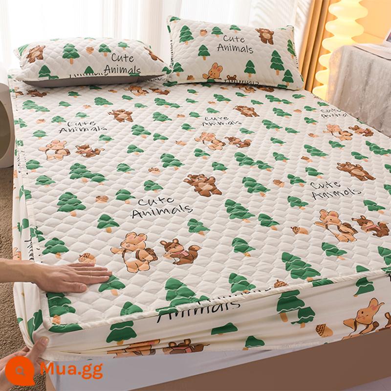 Tấm ga trải giường không thấm nước loại A tấm trải giường bằng cotton nguyên chất không thấm nước tiểu một mảnh 100 tấm trải giường chần bông túi đệm giường bốn mùa phổ quát - Đi học - kiểu chần bông [100% cotton + vải chống thấm]