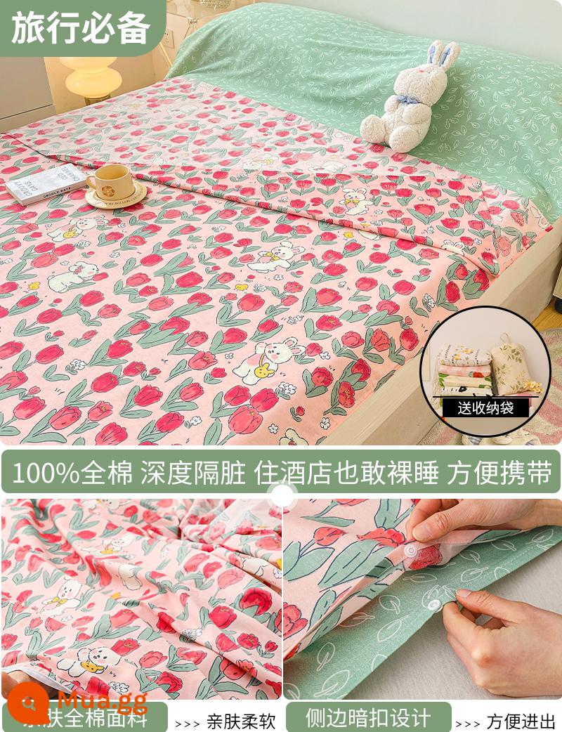 Cotton bẩn túi ngủ khách sạn xách tay du lịch tàu ngủ hiện vật ga trải giường cotton vỏ chăn chuyến đi công tác khách sạn - Fuyu (túi ngủ)-gửi túi đựng cùng kiểu dáng