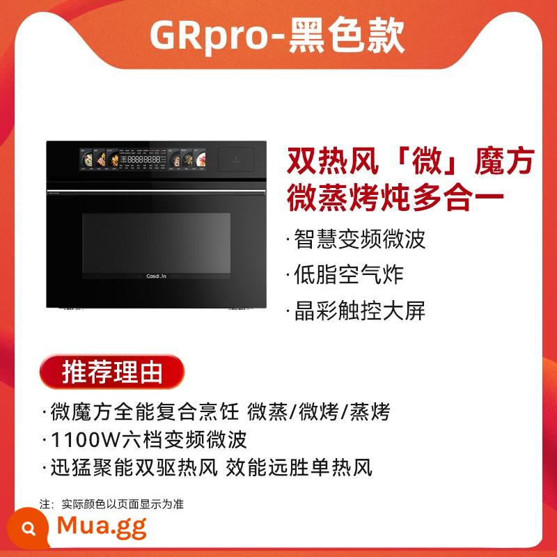 Kantar GRpro Vi sóng hấp, quay, chiên, hầm Tất cả các loại lò vi sóng hấp điện đa chức năng công suất lớn dành cho gia đình - màu xám đen