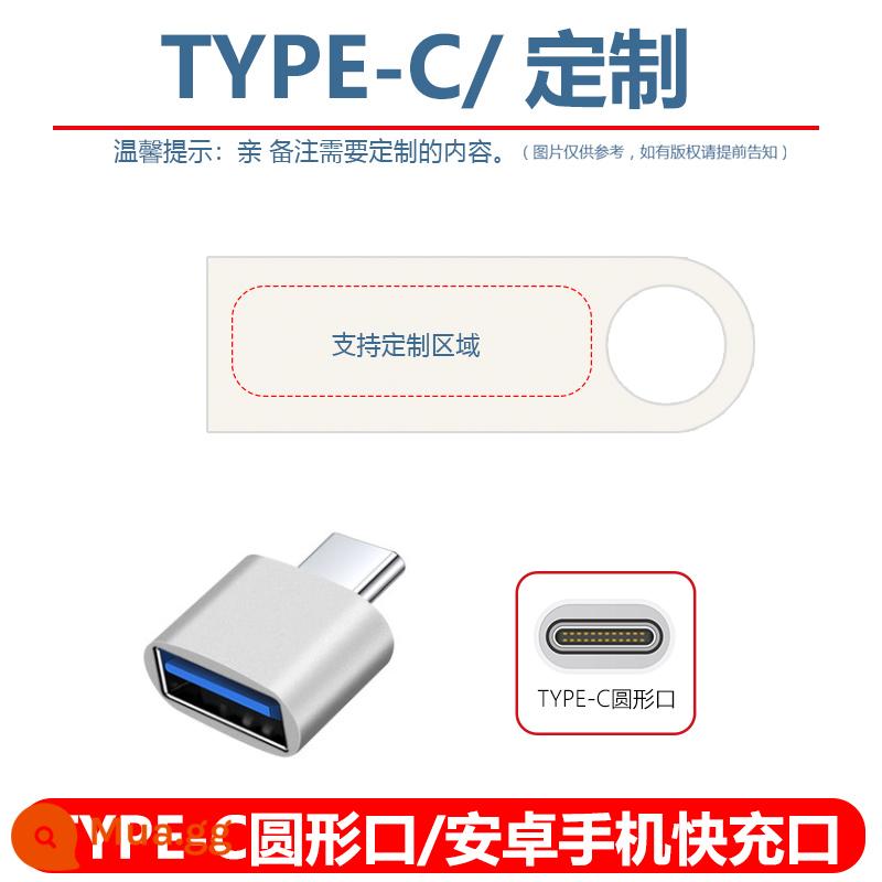 Chính Thức Xác Thực Đèn LED Cổng USB 16G3.0 Tùy Chỉnh In LOGO Cá Tính Sáng Tạo Kim Loại Chống Thấm Nước Chữ 16G Cá Tính Ổ Đĩa Flash - [16G]Bộ chuyển đổi 2.0+TYPE-C