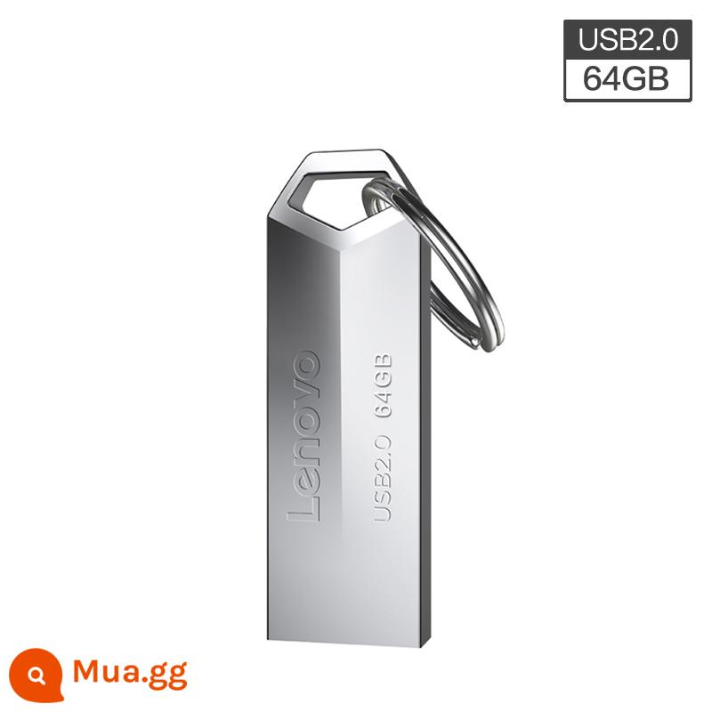 Lenovo X3Lite U disk 64gb nhỏ xách tay văn phòng sinh viên máy tính ổ đĩa flash 32 kim loại mini chính hãng ổ đĩa flash USB 128 vỏ kim loại văn phòng doanh nghiệp ổ đĩa flash USB g - 64[USB2.0]Bạc