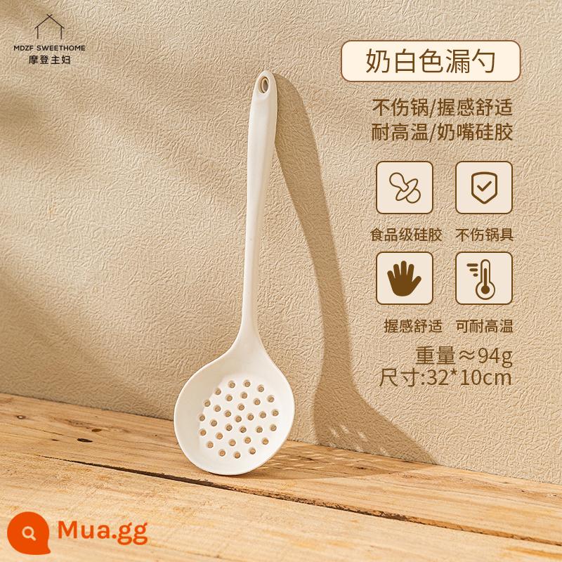 Bà nội trợ hiện đại thìa silicone nồi chống dính đặc biệt đồ dùng nhà bếp gia dụng chịu nhiệt độ cao xẻng nấu ăn thìa chao set - Rây silicon loại núm vú (không làm hỏng nồi/không mùi/không phai màu)