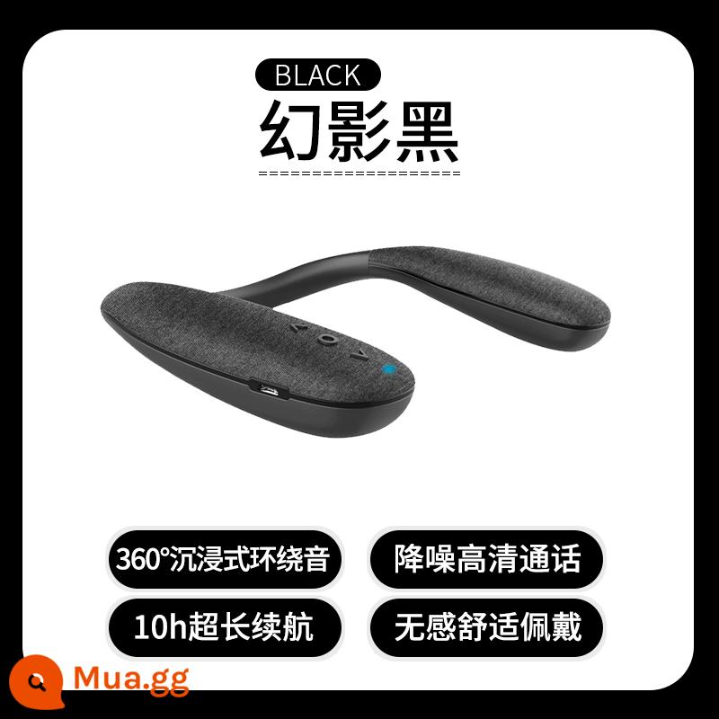 MB treo cổ loa bluetooth không dây loa siêu trầm âm thanh di động có thể đeo vai treo vai thẻ loa - [Phantom Black-Classic] Âm thanh vòm 360° đắm chìm + thời lượng pin dài 10 giờ + cuộc gọi HD + đeo thoải mái