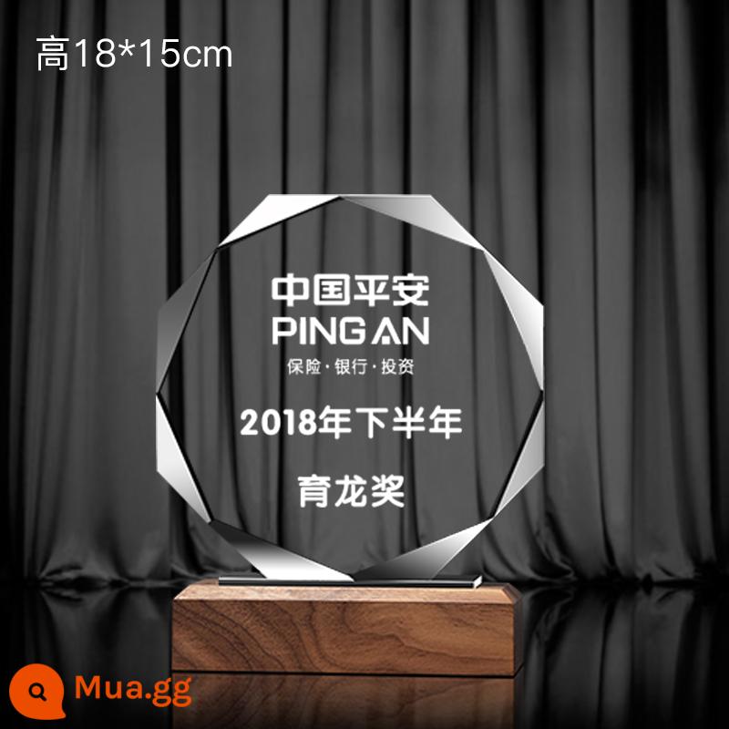 Cúp pha lê tùy chỉnh huy chương tùy chỉnh sáng tạo gỗ cúp chữ công ty cuộc họp thường niên nhân viên bác sĩ giữ quà lưu niệm - Phong cách E