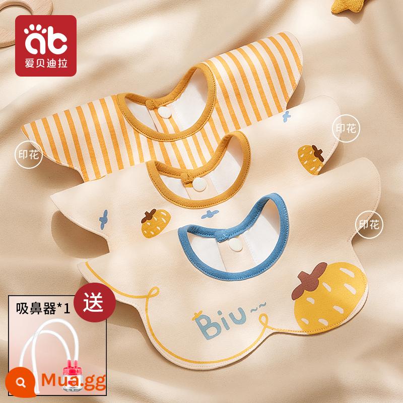 Yếm cotton cho bé sơ sinh 0-3 tháng khăn nước bọt cho bé không thấm nước nhổ sữa miếng lót yếm nhỏ bé trai và bé gái yếm 6 - 3 gói kháng khuẩn-Xishi Paradise [Tặng máy hút mũi cho bé]