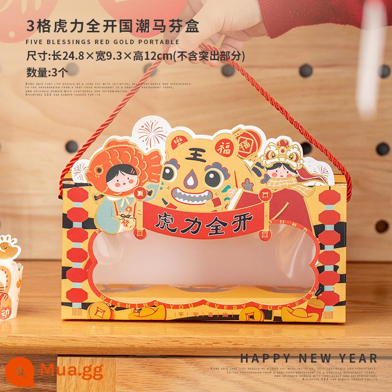 Năm Mới 2023 Thỏ Cupcake Hộp Đóng Gói Cốc Hộp Bao Bì Muffin Cup 4 Hạt 6 Nướng Trong Suốt Hộp Quà - Hộp Muffin 3 ngăn Huli Quan Kai Guo Chao 3 chiếc