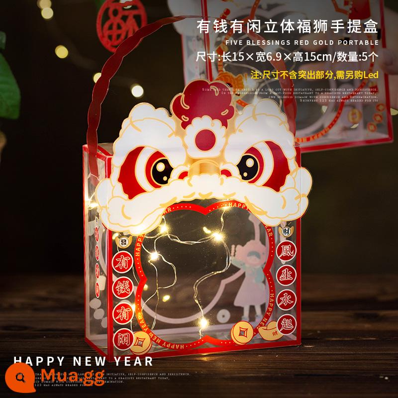 Năm Mới 2023 Thỏ Cupcake Hộp Đóng Gói Cốc Hộp Bao Bì Muffin Cup 4 Hạt 6 Nướng Trong Suốt Hộp Quà - Vali Fushi ba chiều phong phú và thoải mái 5 chiếc (không bao gồm đèn LED)