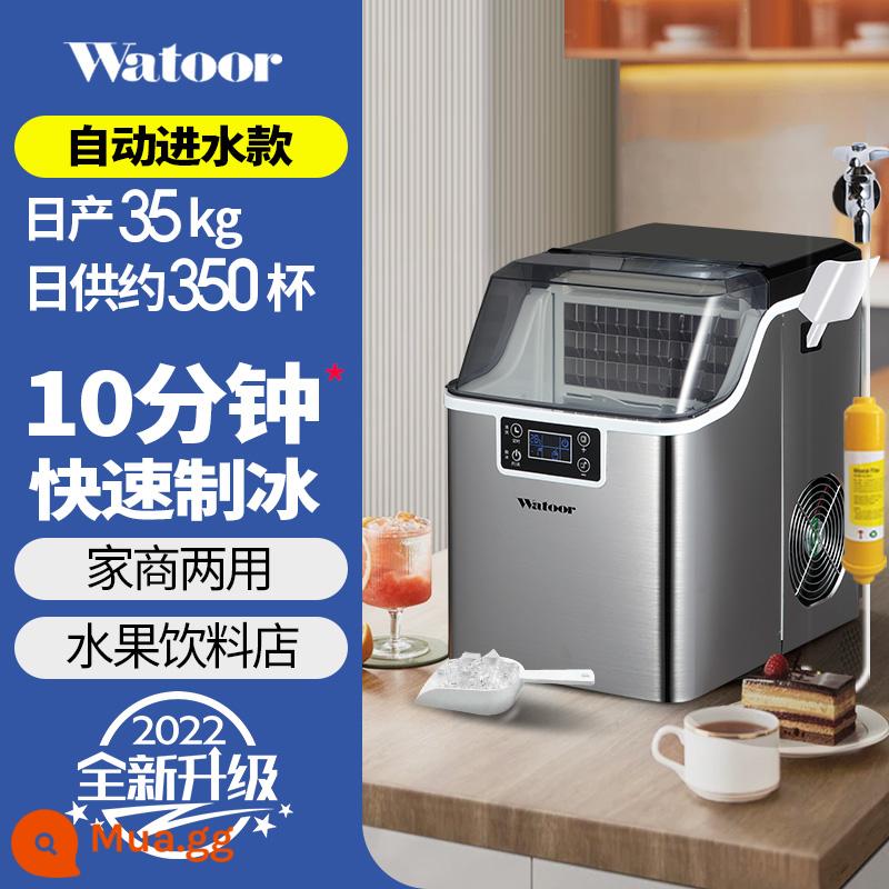 Người dùng thương mại Vorora Cửa hàng trà nhỏ Cửa hàng Ice Machual Nước Nước 30 kg của ký túc xá máy đá - [Mẫu cao cấp nâng cấp] 30 khay đá 35 kg - phiên bản nước máy