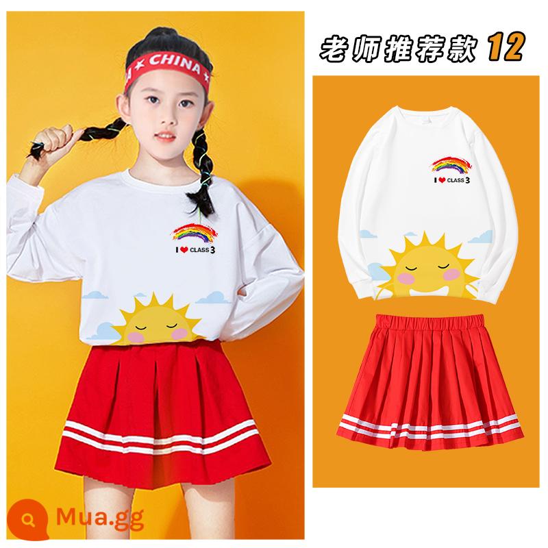 Sweater Custom Class Service Junior High School School Meningergarten Phong cách thể thao Trường học gặp gỡ Cotton Pure Long -Sleeved Group Hiệu suất Quần áo - Bộ 12 được đề xuất