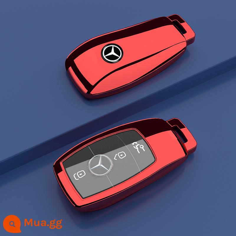 Thích hợp cho 2023 Mercedes-Benz e300l chìa khóa glc260 khóa nam e260l đẳng cấp trang trí nội thất ô tô tiếp liệu - Vỏ đơn màu đỏ