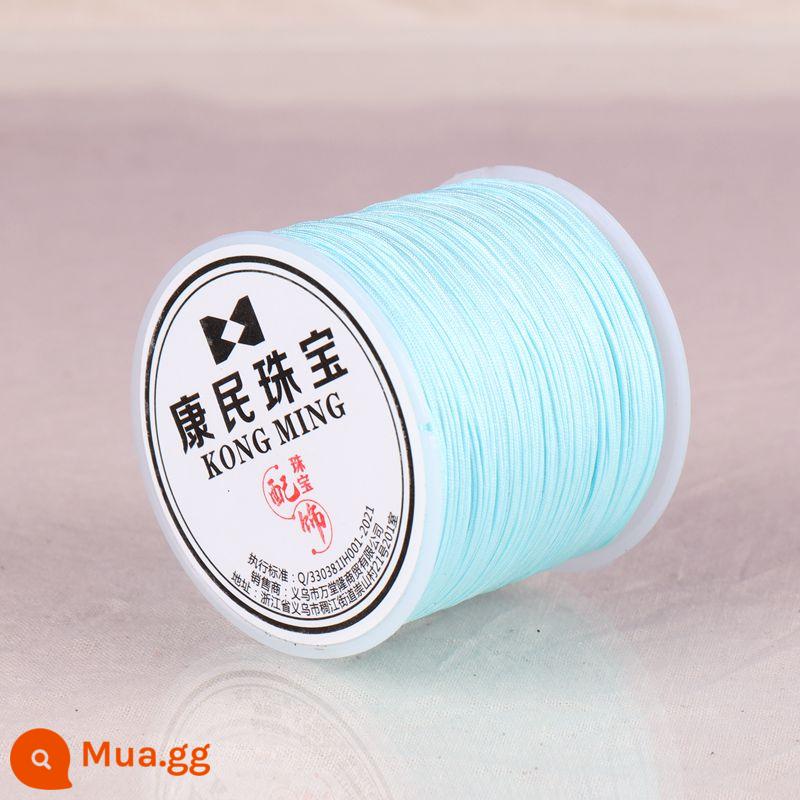 Số 71 sợi ngọc 0.4mm dệt thủ công dây đỏ đính cườm vòng dệt thủ công chuỗi sáp ong vòng cổ trang sức dây dây mảnh - Đường 71∷Light Sky Blue∷60m/0.4mm