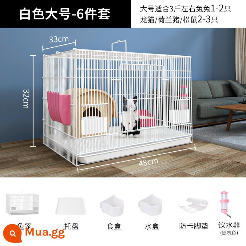 Thỏ Cage Nội thất Phòng trang trí dành riêng cho con cá heo Hà Lan lớn - Bộ 6 món size lớn màu trắng