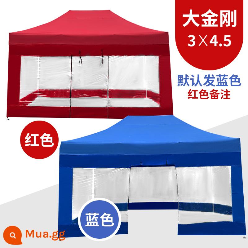 Quảng cáo ngoài trời Quảng cáo Tiện ích Gập lại in và mở rộng ô lớn Big Umbrella Four -Legged Shed Root Four Corners of the Corner Stalls - Xanh nhạt 3X45 Rudraksha 4 trong suốt