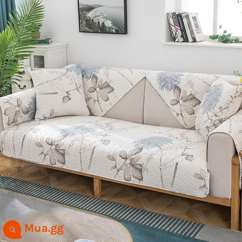 Đệm Sofa Cotton Giá Đặc Biệt Giải Phóng Mặt Bằng Bắc Âu Đơn Giản Bốn Mùa Đa Năng Vải Cotton Chống Trơn Trượt Tựa Lưng Khăn Mùa Đông Mục Vụ - hương thơm tinh tế