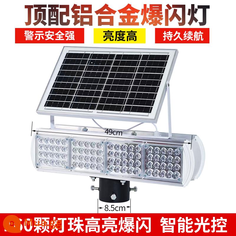 Cảnh báo năng lượng mặt trời đèn nhấp nháy đèn chướng ngại vật hai mặt LED xây dựng đường an toàn đèn nhấp nháy ánh sáng mạnh sạc - Đèn nhấp nháy hai mặt có độ sáng cao (vỏ nhôm bốn nhóm cấu hình hàng đầu)