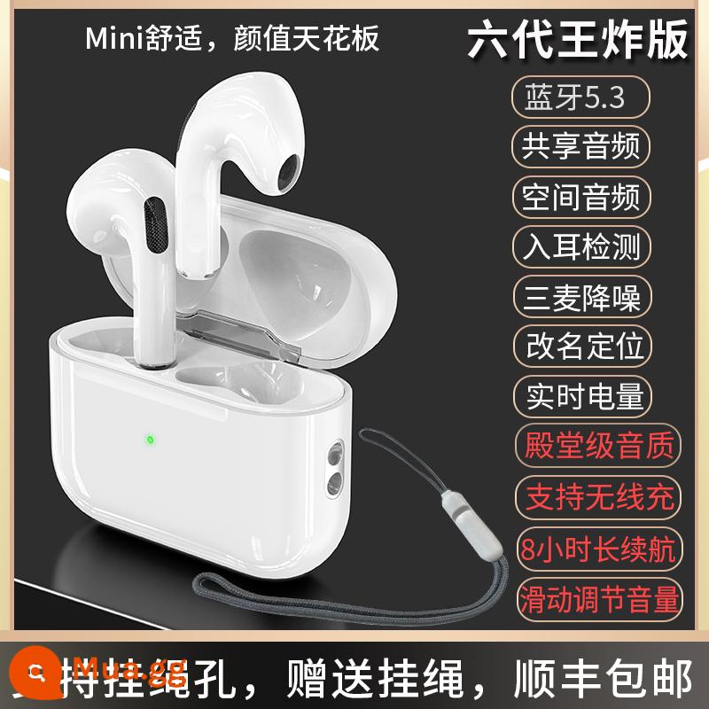 Tai nghe Bluetooth Huaqiangbei mới 2023 không dây thế hệ 446 chính hãng phù hợp với Apple iphone14pro13 - [Phiên bản King Fried thế hệ thứ sáu] ★ Chất lượng âm thanh ở cấp độ cung điện được cải thiện 100% ★ Hỗ trợ sạc không dây